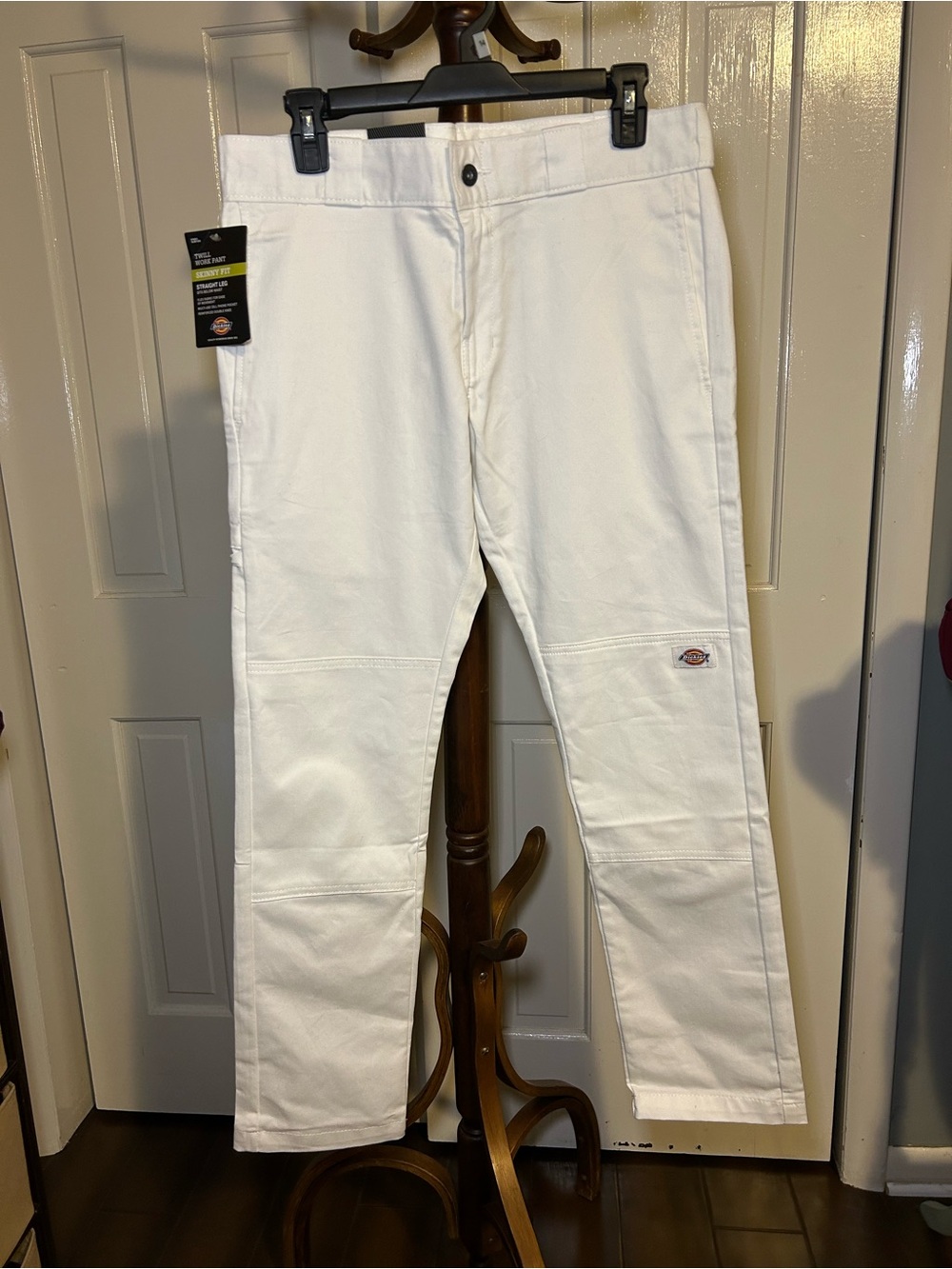 Dickies Men’s White Straight Skinny Fit Flex Work Jeans